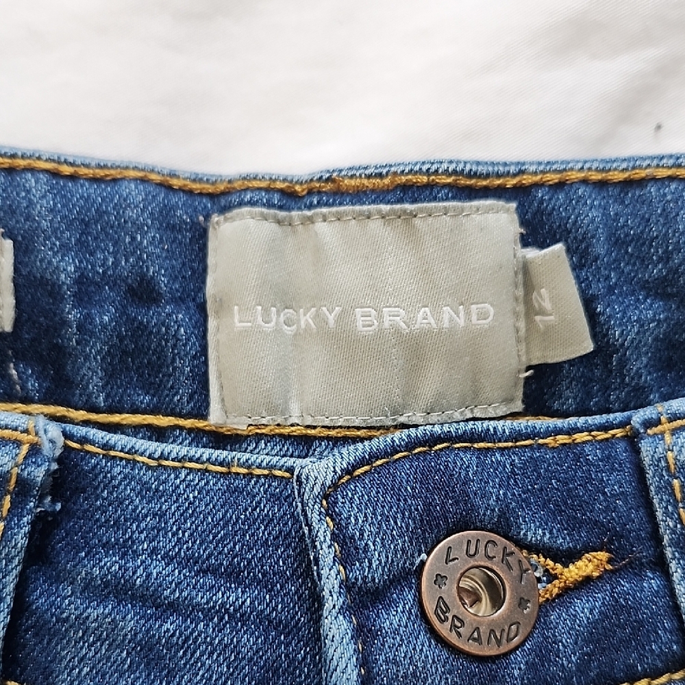 Lucky Brand Girls Dark Blue Skinny Jeans - Picture 2 of 7